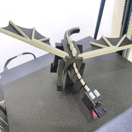 Minecraft Ender Dragon 3D printed figure with movable parts
