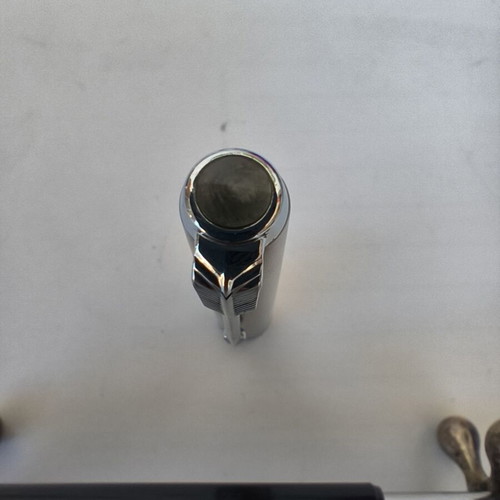 Parker 75 mechanical pencil used, stainless steel cap, dark blue body