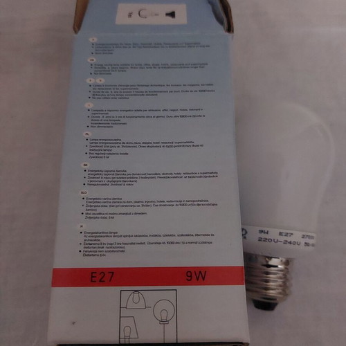 Lamp E27 9W 2700k new, energy saving