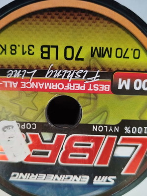 Libra fishing line 31.8 kg 0.70 mm 100 meters transparent new