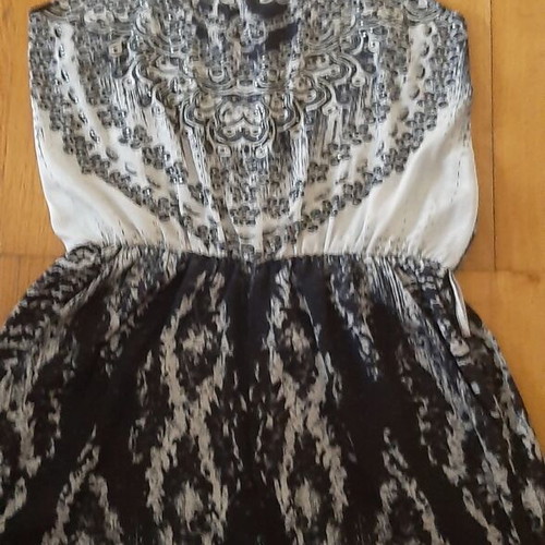 Jumpsuit black and white like new with adjustable straps and belt