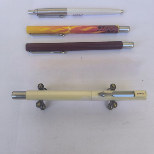 Parker set with Jotter pen and three Vector rollerball pens