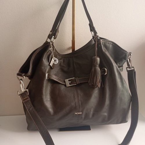 Picard leather shoulder bag like new, chocolate color