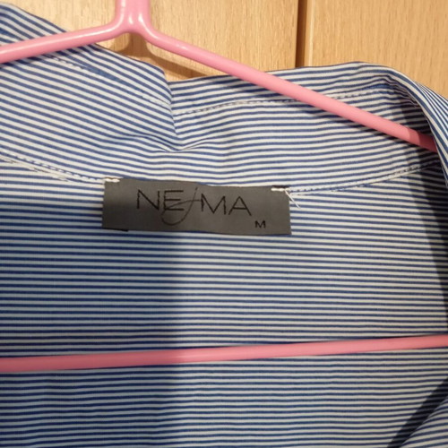Oversized NEMA dress size M like new, white and blue