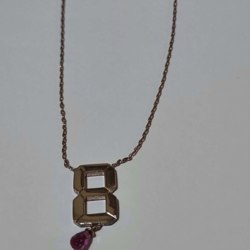 Silver 925 gold-plated necklace with number 8, like new