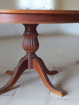 Ροτόντα σαλονιού ξύλινη καρυδιάς μεταχειρισμένη