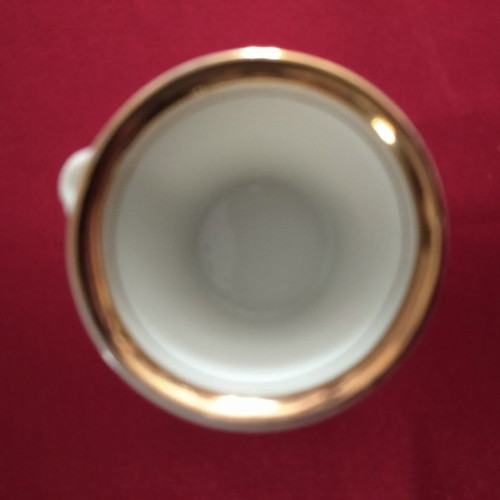 Japanese porcelain sake set used, 12 cups and carafe with tray