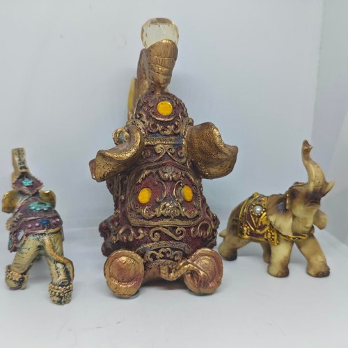 Collection of vintage aesthetic decorative elephants like new