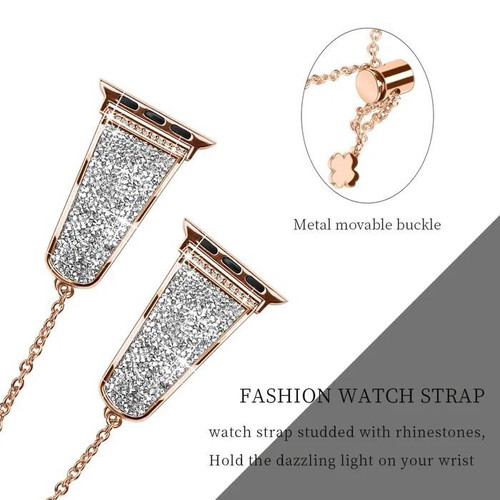 Stainless steel watch bands with crystals for Apple Watch Ultra/SE/11/10/9/8/7 new