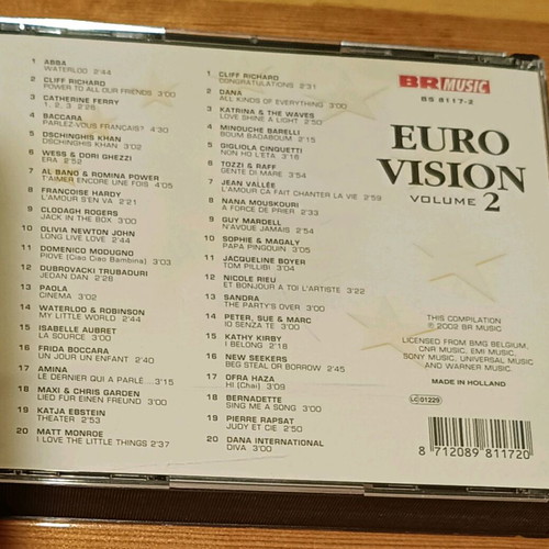 Eurovision Volume 2 2 CD like new