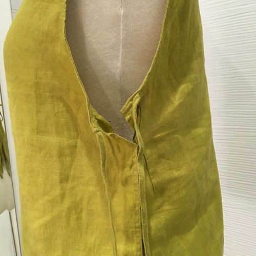Massimo Dutti linen top size S like new, olive green and yellow