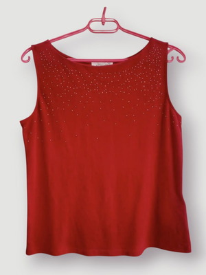 Winter cotton blouse with rhinestones, size XL