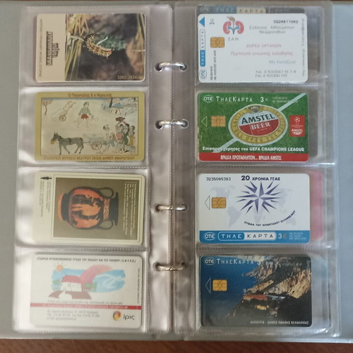 Phone card collection used, 42 pieces with album