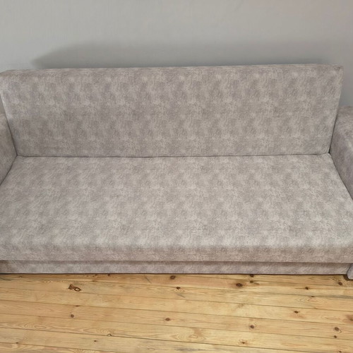 Three-seater sofa bed with storage, lightly used