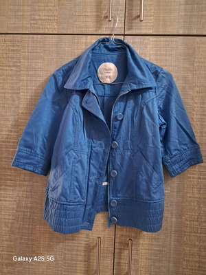 Μπουφάν Bershka NoM με 3/4 μανίκι τιρκουάζ σαν καινούργιο