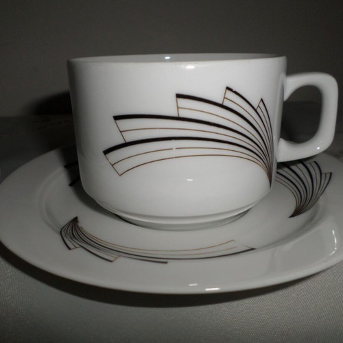 Eschenbach Bavaria Germany porcelain coffee tea cup set of 5 like new