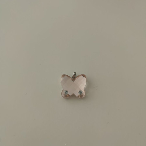 Swarovski Amethyst butterfly used, beige and pink