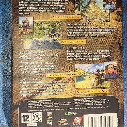 Sid Meiers Civilization IV PC DVD ROM like new