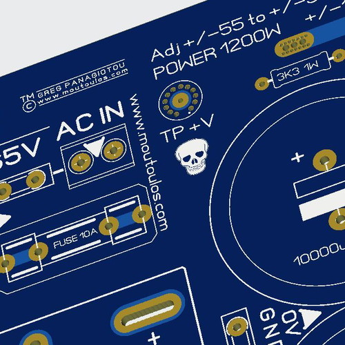 Regulated Symmetric Power Supply PCB for Audio Amplifiers New
