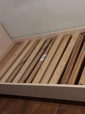 Jysk bed with slats and mattress