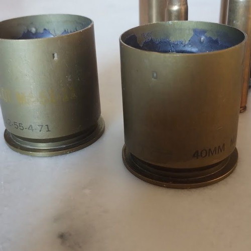 Vintage military casings used, set of 8 brass