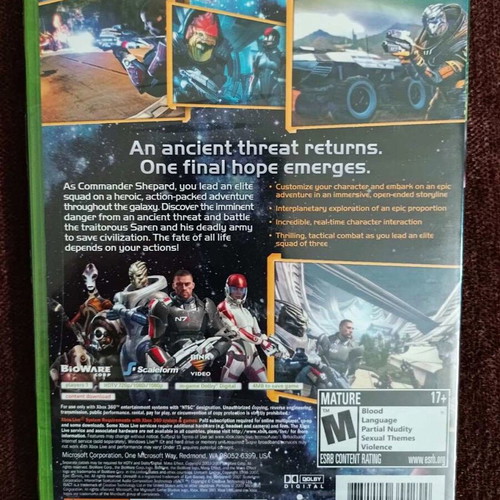 Mass Effect Xbox 360 game new, factory sealed first print 2007