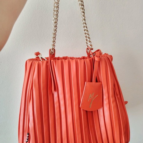 Manila Grace Jasmine Petit Plisse bag like new, orange