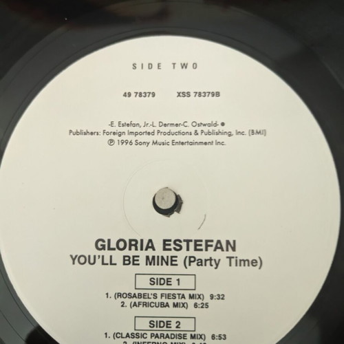 Gloria Estefan You'll Be Mine 12" vinyl used, pop