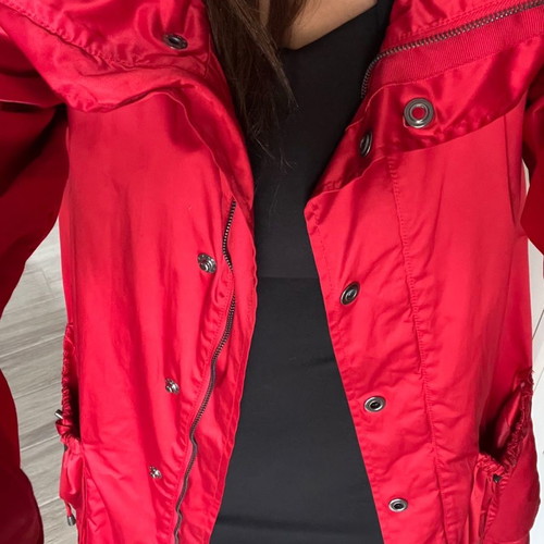 Zara trench coat used, red, size XS/S with belt