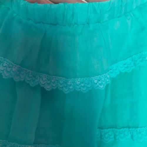 Boho Turquoise Strapless Jumpsuit Be You used, 32% silk & cotton, M/L
