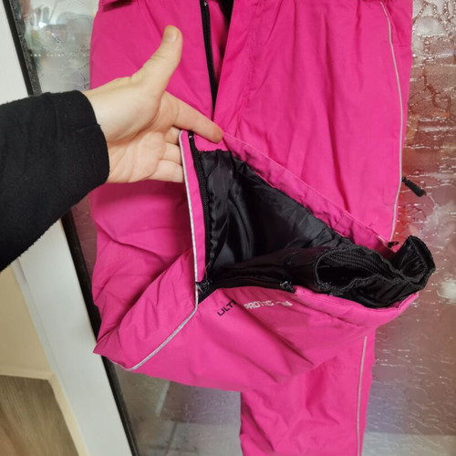 High Experience children's ski pants, size 128, bright cyclamen