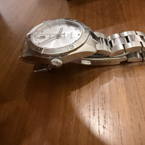 Tissot PR 100 Sport Chic 36mm women's watch like new, silver