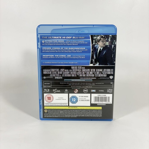 Inception Blu-ray and DVD like new with English subtitles