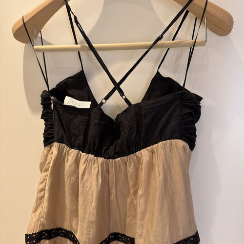 Eighty2 by Figaro dress midi-maxi beige and black, like new, size M
