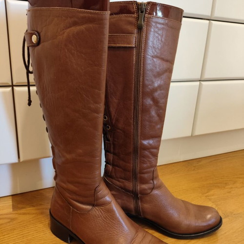 New Matic women's leather riding boots size 36, like new, brown
