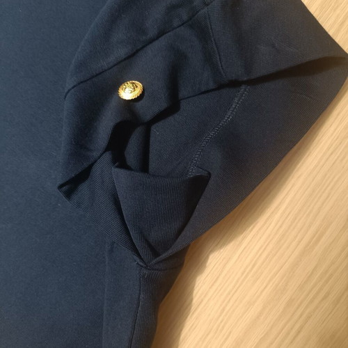 Zara black top with gold buttons, 100% cotton, new