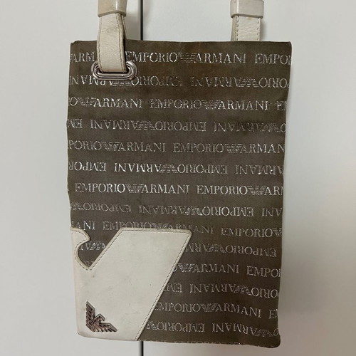 Armani crossbody bag used with fabric and leather details