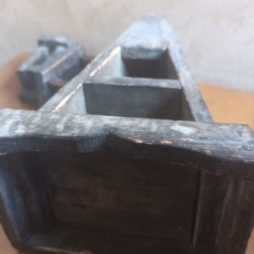 Boho wooden jewelry box used with defects