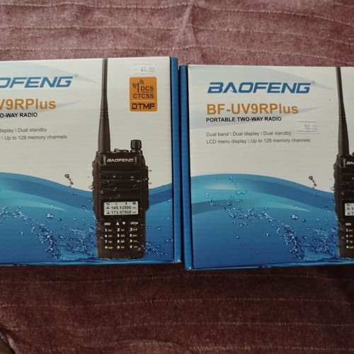Baofeng BF-UV9R Plus Two-Way Radios New, Pack of 2