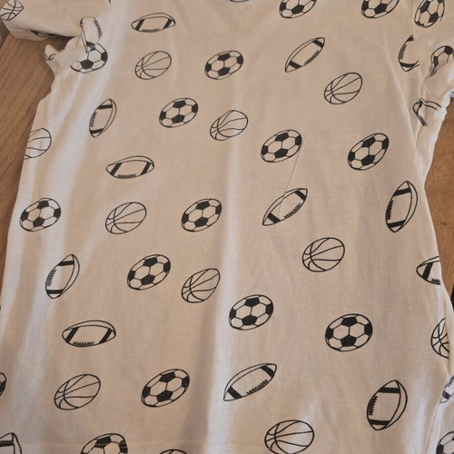 Boys' T-shirts size 116 cm, pack of 10, white and blue