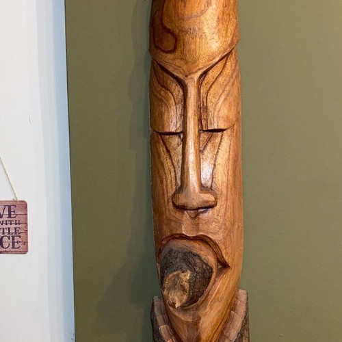 Wooden decorative totem handmade 90cm height new