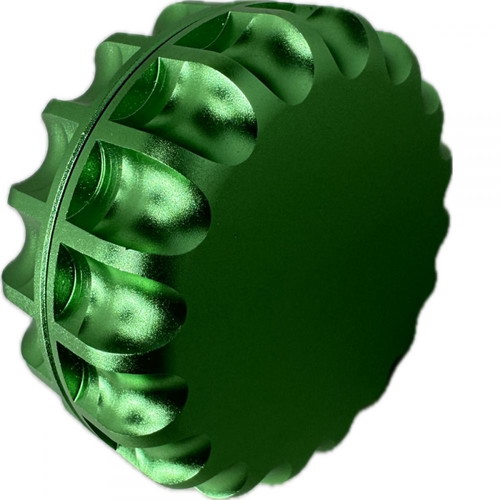 Metallic magnetic grinder green 60x28mm new
