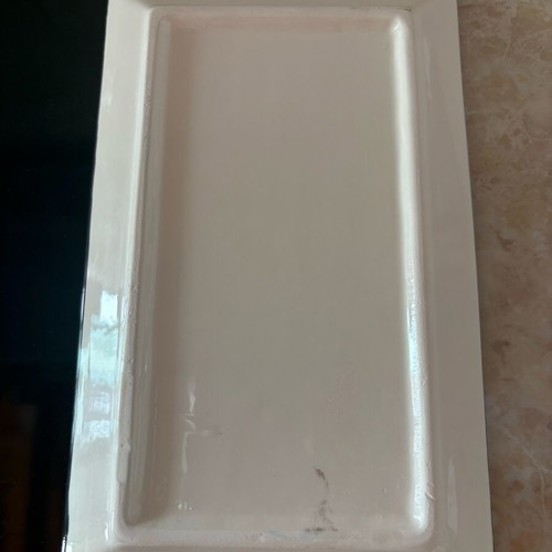 Ceramic rectangular serving platter, approx. 22.5 cm