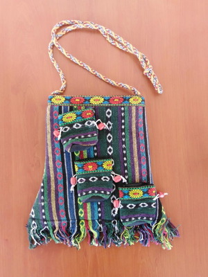 Boho colorful bag with pockets like new