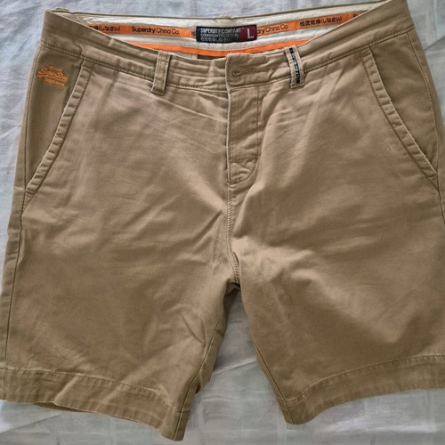 Superdry bermuda shorts used, size L, beige, very good condition