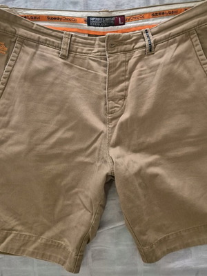 Superdry bermuda shorts used, size L, beige, very good condition