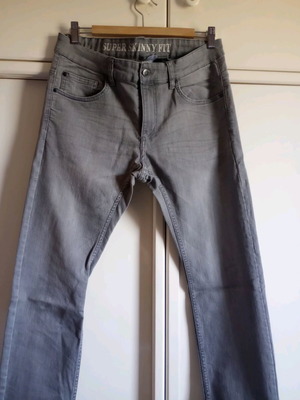 H&M Мъжки Панталон Like New, Еластичен Сив Размер M