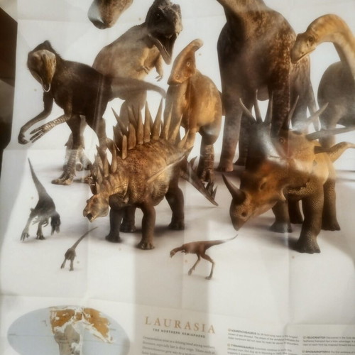 National Geographic Planet of the Dinosaurs double-sided map