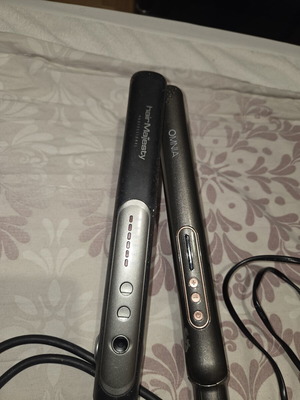 Hair Majesty and OMNIA hair straighteners used