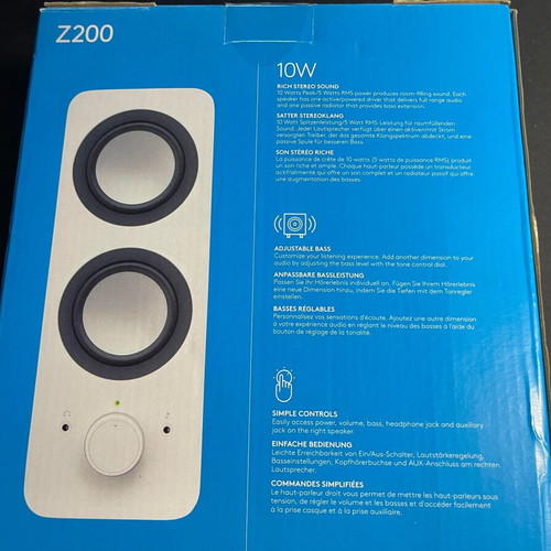 Logitech Z200 10W speakers new, white